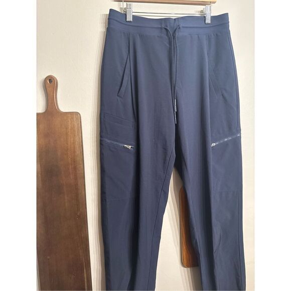 Athleta Blue Go Far Travel Venture Zip Pockets Jogger Pants Size 4T - Picture 4 of 7